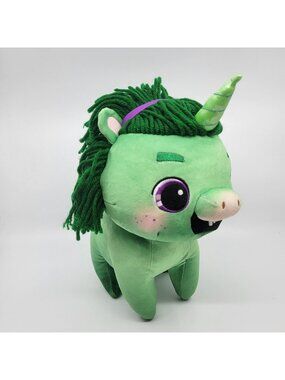 Not Quite Narwhal Juniper Pom Dazzlerum Green 12" Plush Plushie Dreamworks Toy